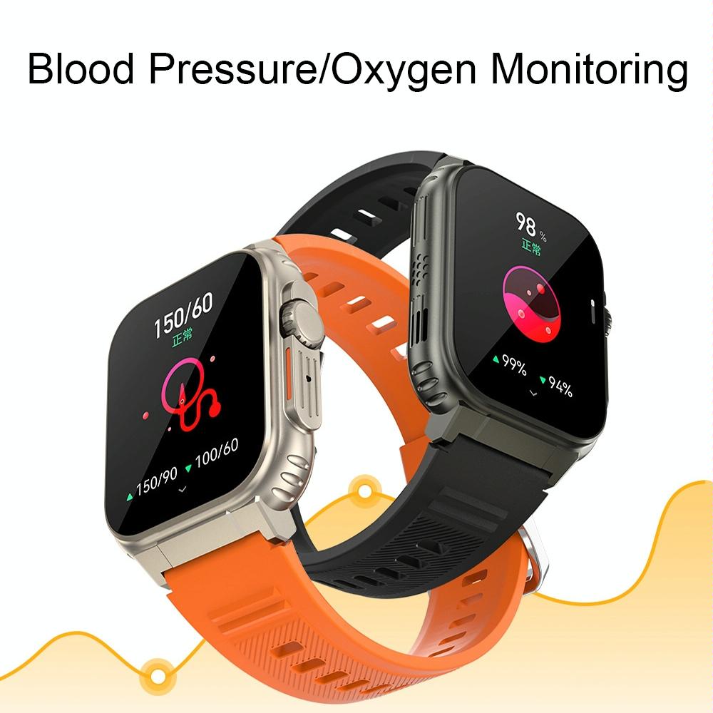 Ip68 Waterproof Bluetooth Smart Watch Health Monitor - Orange