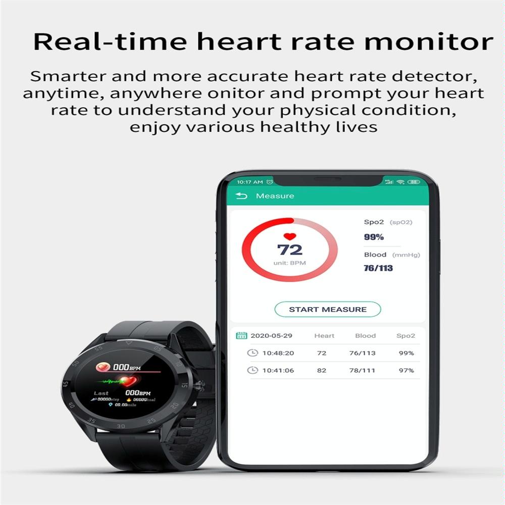 Waterproof Smart Watch With Heart Rate And Sleep Monitoring - Ip68 - Coffee