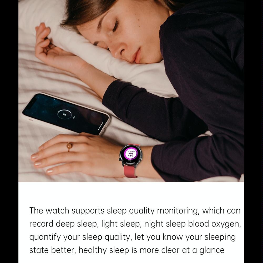 1.39 Inch Ip67 Waterproof Leather Band Smart Watch Supports Bluetooth Call / Blood Oxygen / Body Temperature Monitoring - Brown