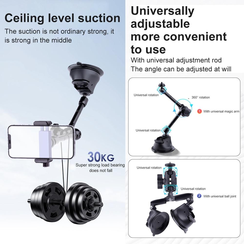 Articulating Dual Suction Cup Magic Arm Phone Mount