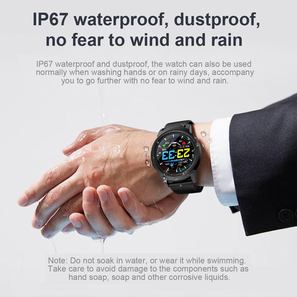 Smart Bracelet With Call Reminder Heart Rate & Sleep Monitoring - Black