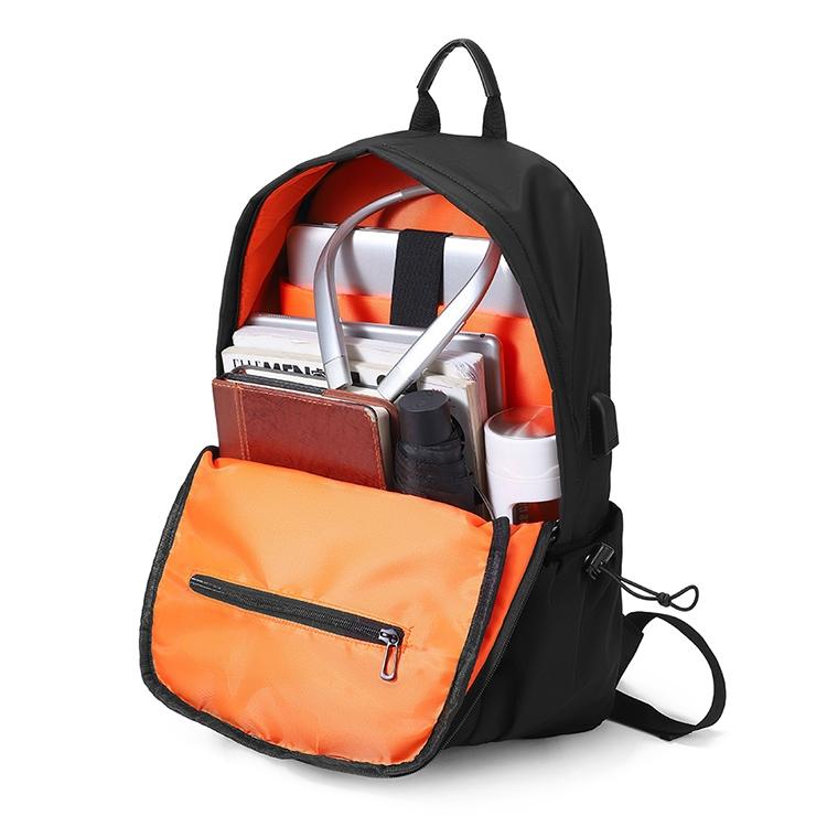 Black Oxford Laptop Backpack - Multifunctional