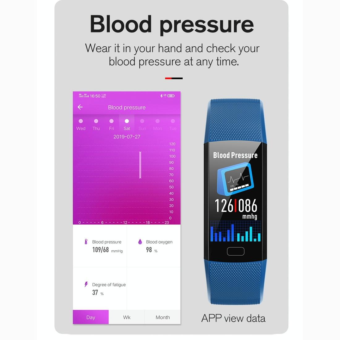 Smart Health Bracelet With Call Reminder And Monitoring - Black