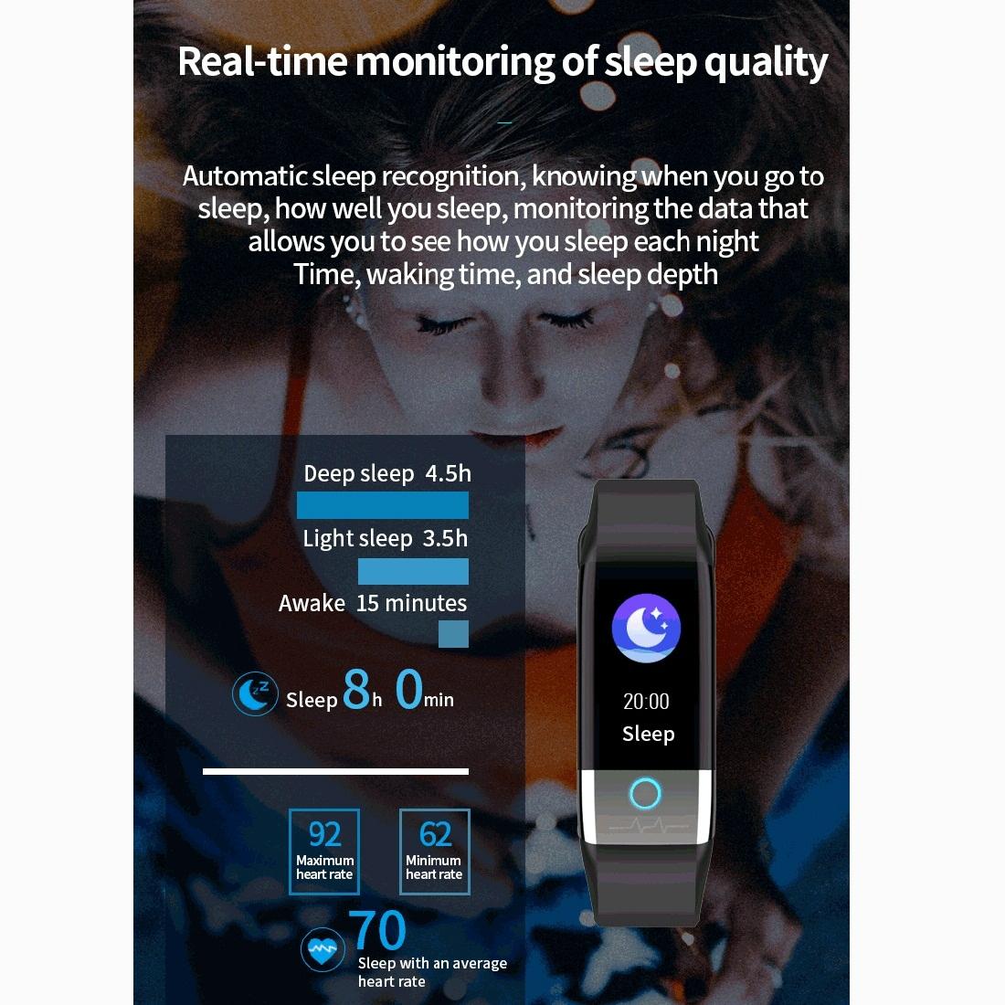 Smart Watch With Heart & Oxygen Monitoring Colour Screen Ip67 - Black