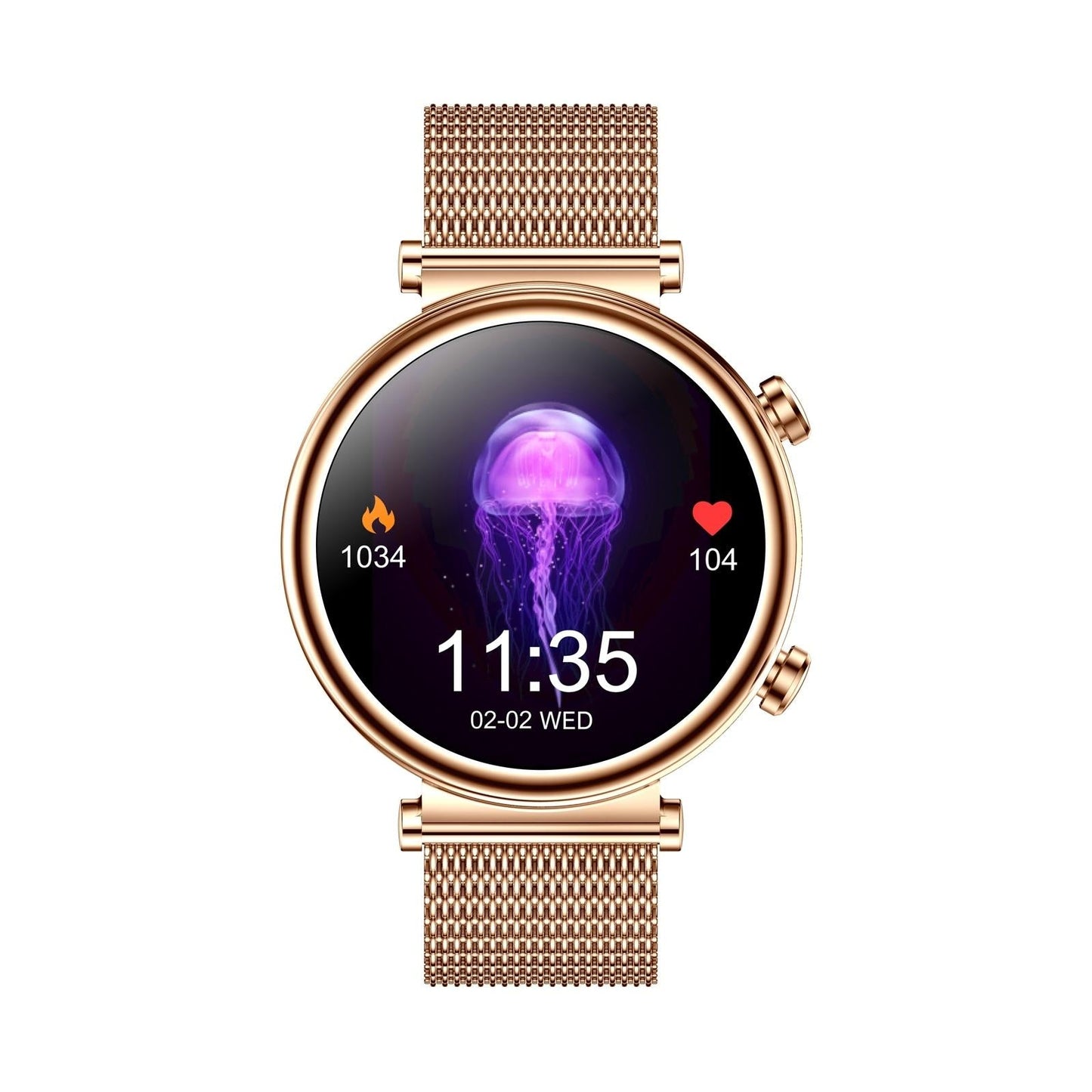 Women Smart Watch With Bt Call Health Tracking And Sos - Compact And Stylish - Silver Steel Band