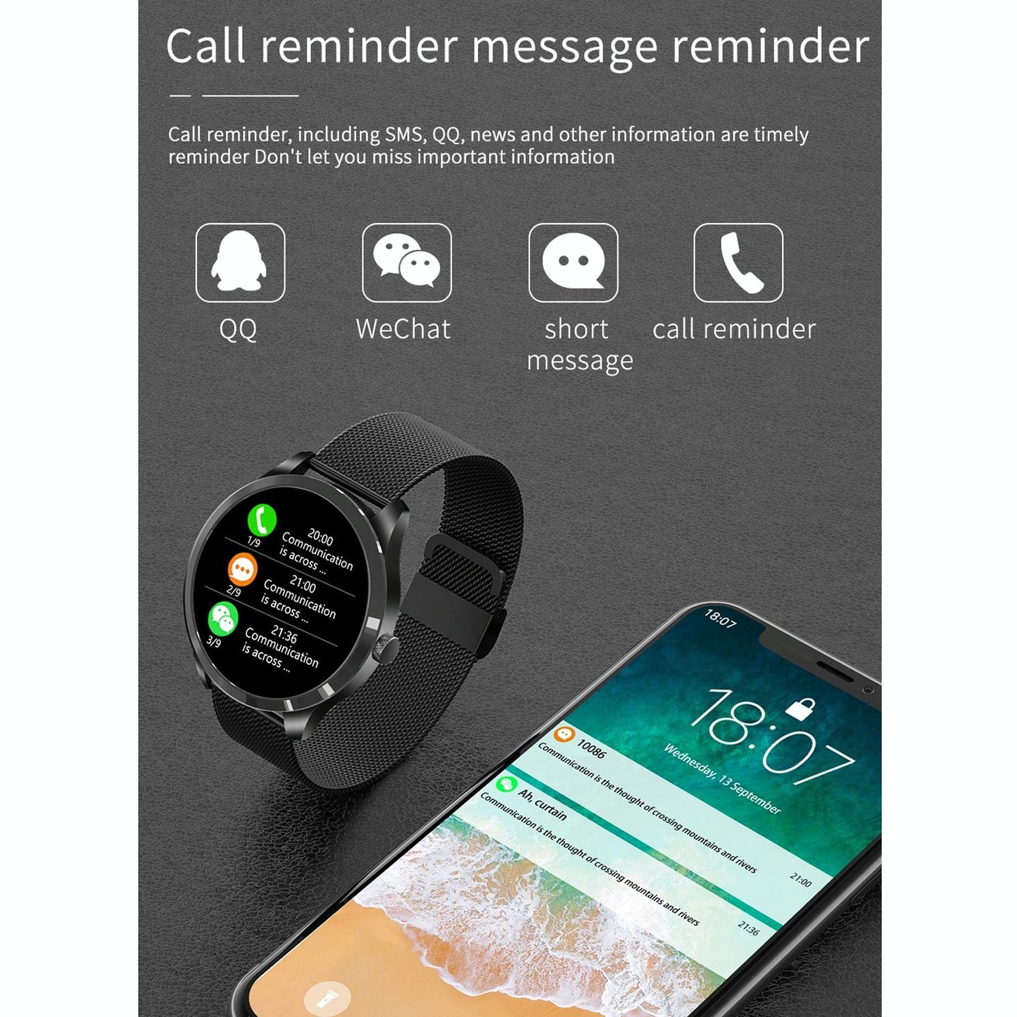 1.28 Inch Ips Colour Screen Ip67 Waterproof Smart Watch Support Blood Pressure Monitoring / Heart Rate Monitoring / Sleep Monitoring - Gold