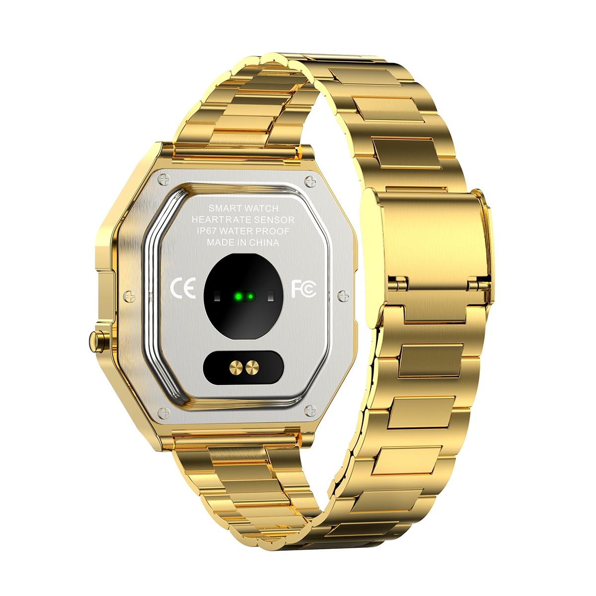 Waterproof Steel Smart Watch With Colour Screen - Silver