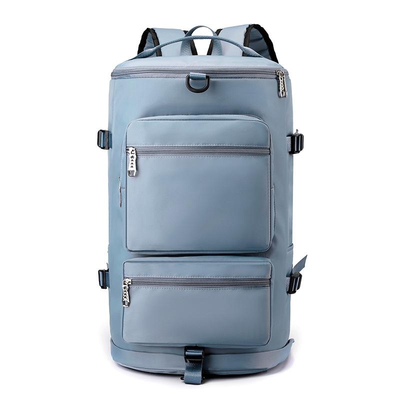 Waterproof Gym Bag - Shoe Compartment Included - Fog Blue