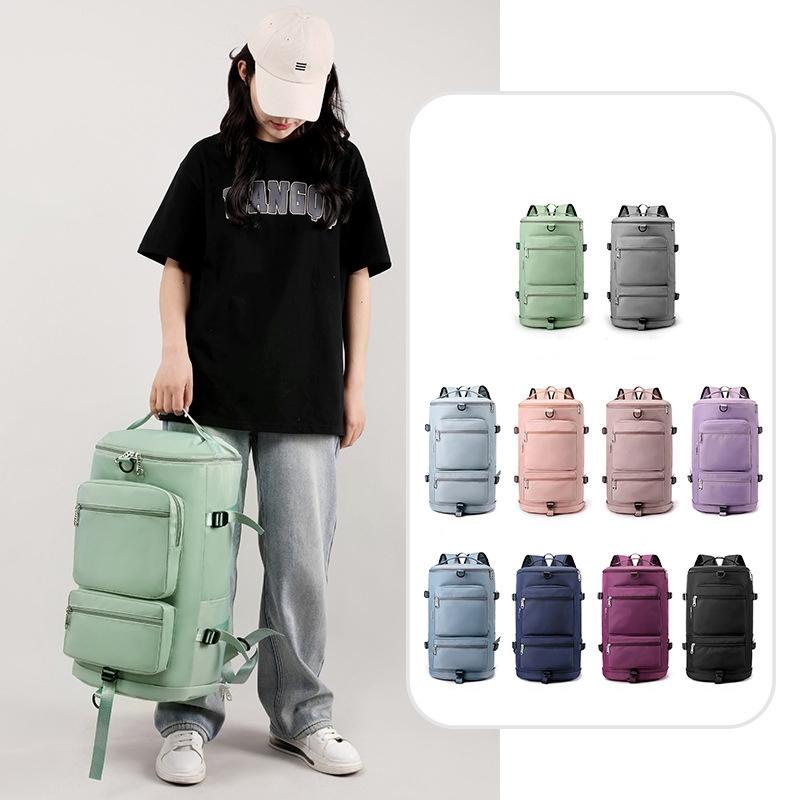 Waterproof Gym Bag - Shoe Compartment Included - Fog Blue
