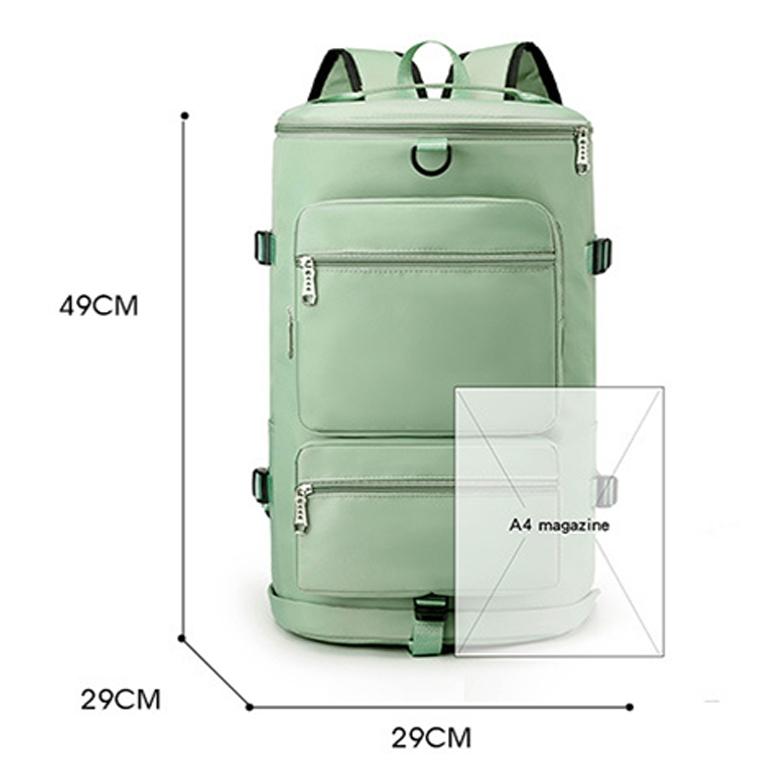 Waterproof Gym Bag - Shoe Compartment Included - Fog Blue