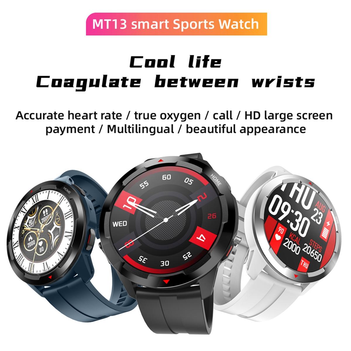 1.32 Inch Tft Screen Smart Watch Support Bluetooth Call & Alipay - Silver