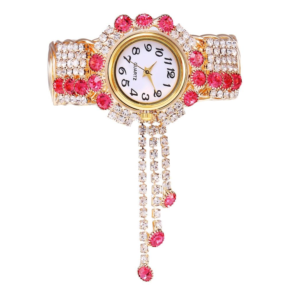 Diamond Pendant Quartz Bracelet Watch for Women - Wild and Unique - Pink