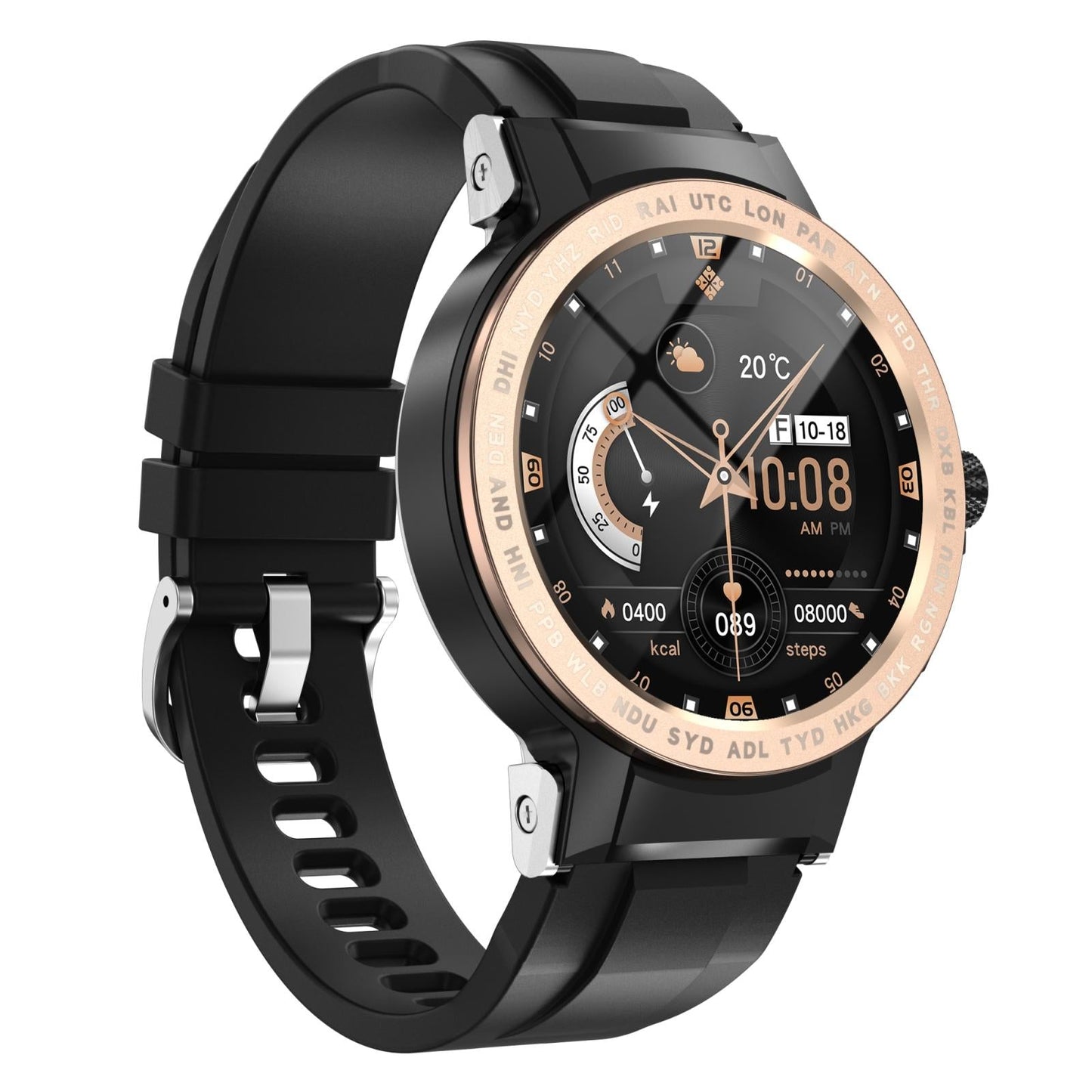 Waterproof Smart Watch With Colour Screen - Ip68 - Silver