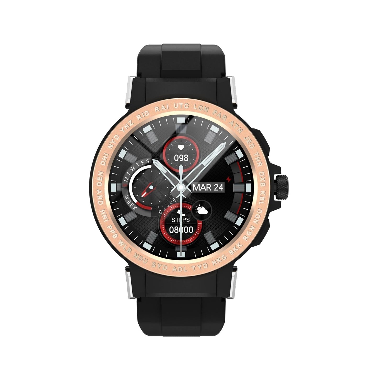 Waterproof Smart Watch With Colour Screen - Ip68 - Silver