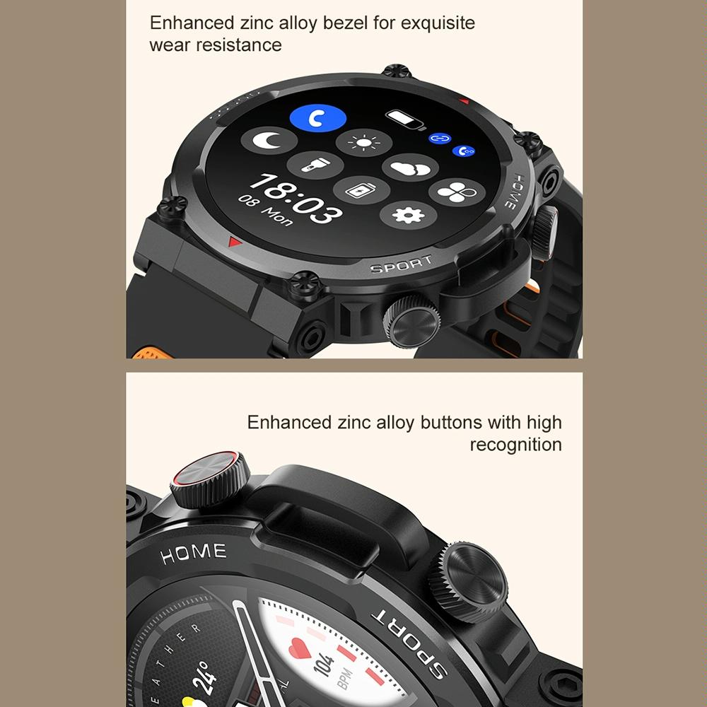 Waterproof Smart Watch With Heart Rate & Sleep Monitoring - Gold