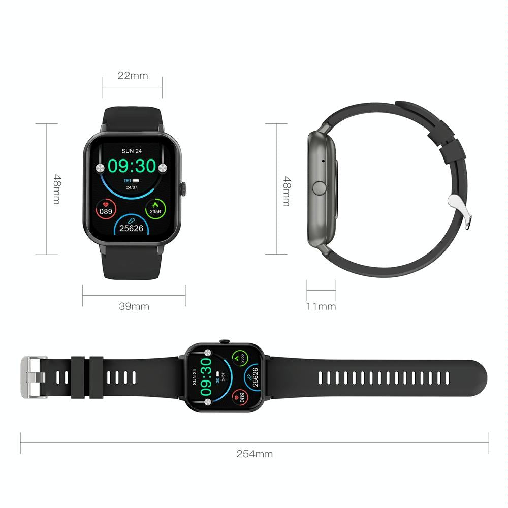 1.83 Inch Touch Screen Ai Voice Heart Rate / Blood Oxygen / Blood Pressure / Sleep Monitoring Bluetooth Smartwatch - Khaki