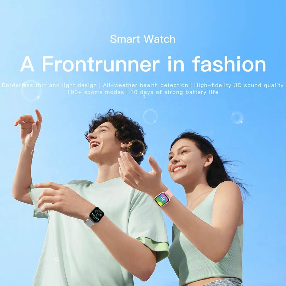 1.83 Inch Touch Screen Ai Voice Heart Rate / Blood Oxygen / Blood Pressure / Sleep Monitoring Bluetooth Smartwatch - Khaki