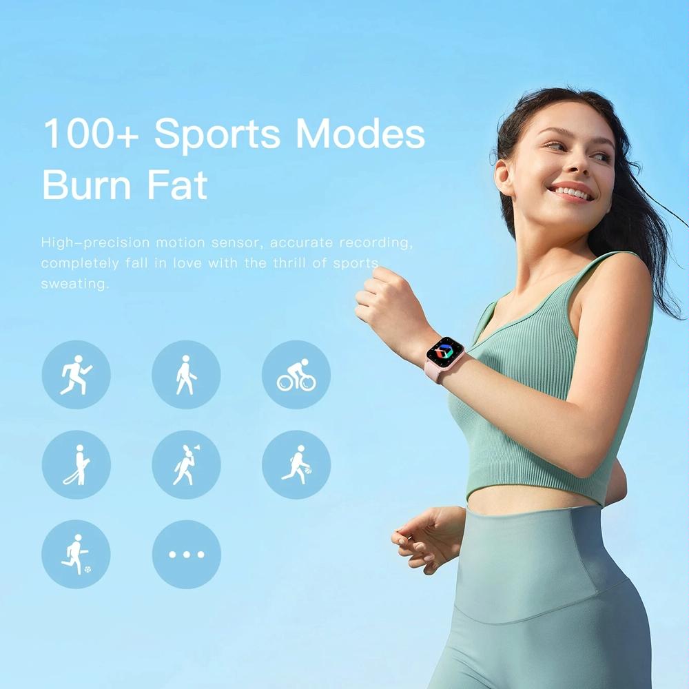1.83 Inch Touch Screen Ai Voice Heart Rate / Blood Oxygen / Blood Pressure / Sleep Monitoring Bluetooth Smartwatch - Khaki