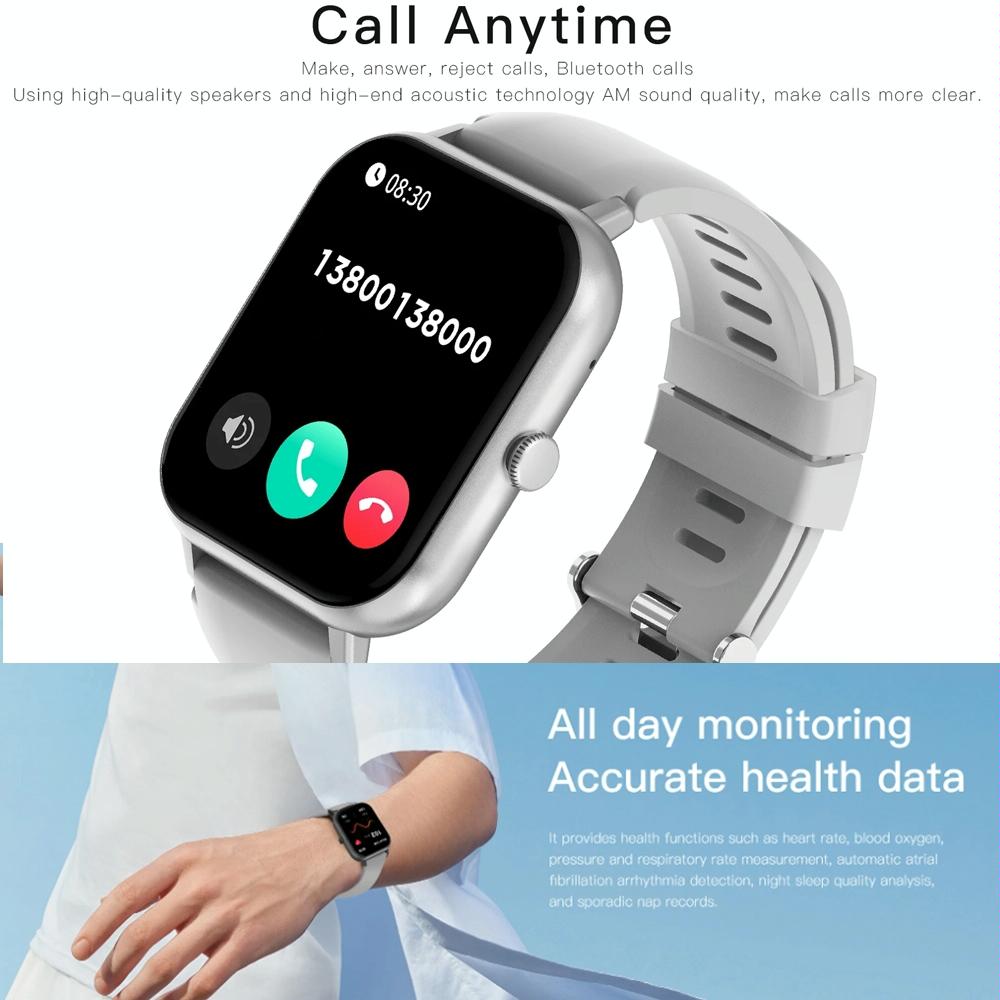 1.83 Inch Touch Screen Ai Voice Heart Rate / Blood Oxygen / Blood Pressure / Sleep Monitoring Bluetooth Smartwatch - Khaki