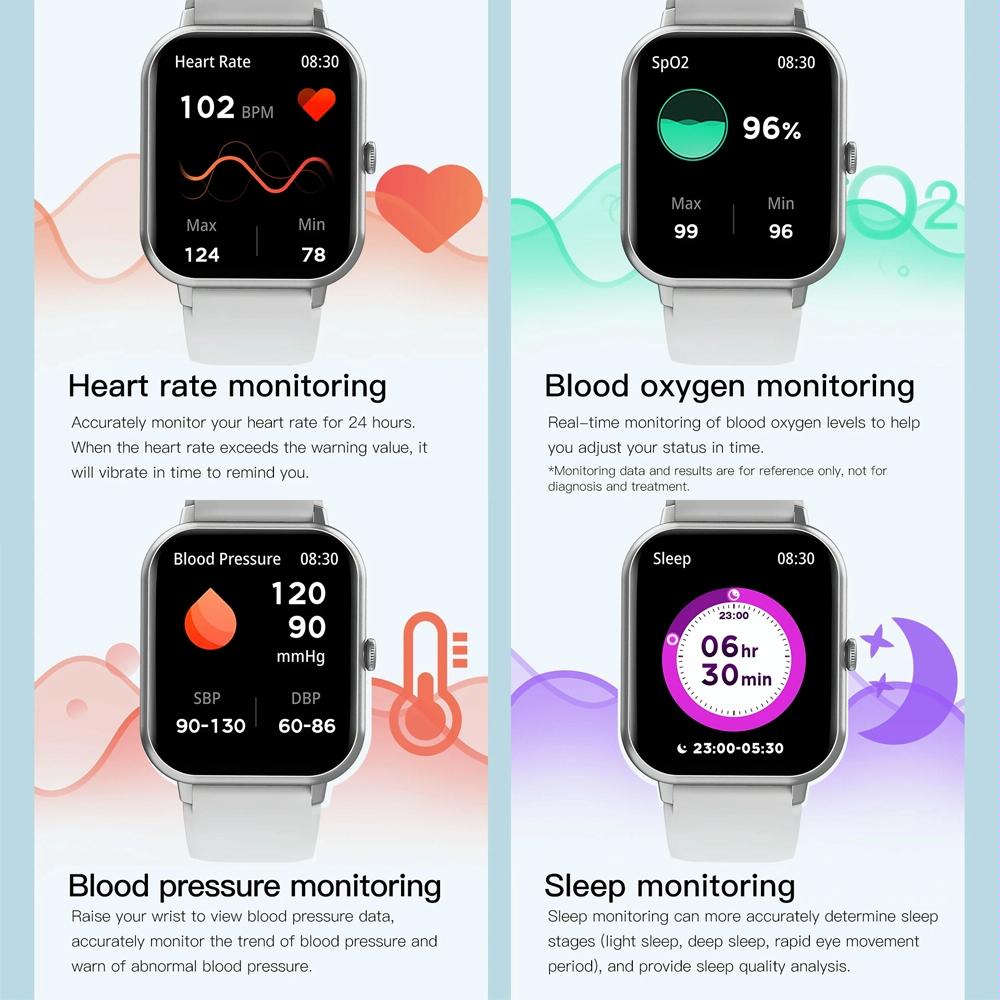 1.83 Inch Touch Screen Ai Voice Heart Rate / Blood Oxygen / Blood Pressure / Sleep Monitoring Bluetooth Smartwatch - Khaki
