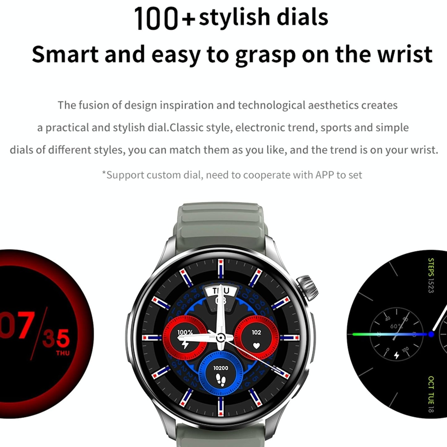 1.43 Inch Bt5.1 Smart Sport Watch With Health Monitoring - Green