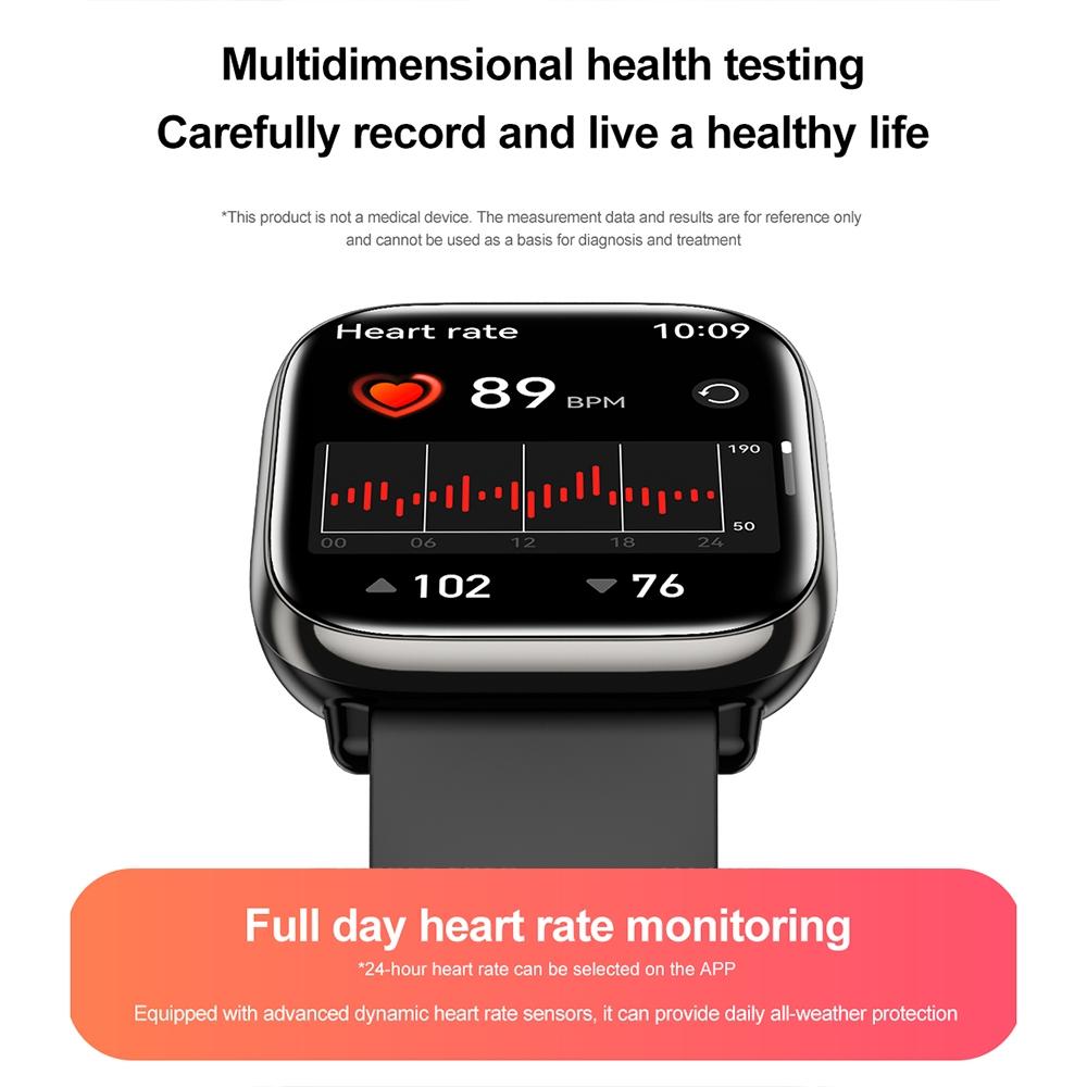 Waterproof Smart Watch With Blood Oxygen Monitoring - Ip68 - Purple