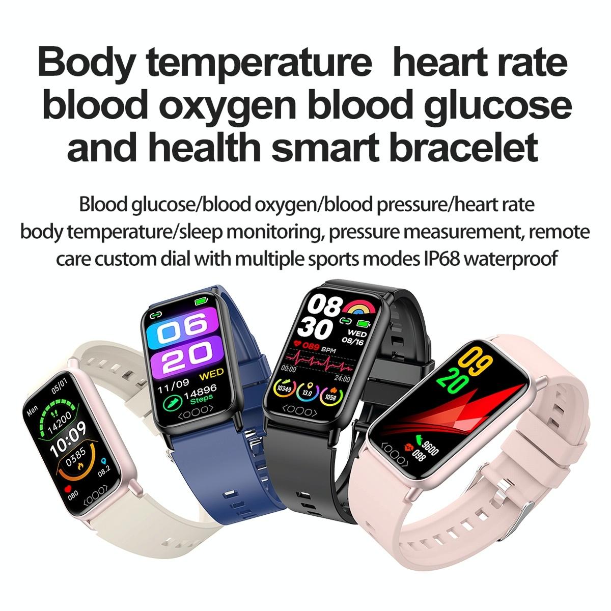 Smart Health Monitoring Watch With Colour Screen - Beige