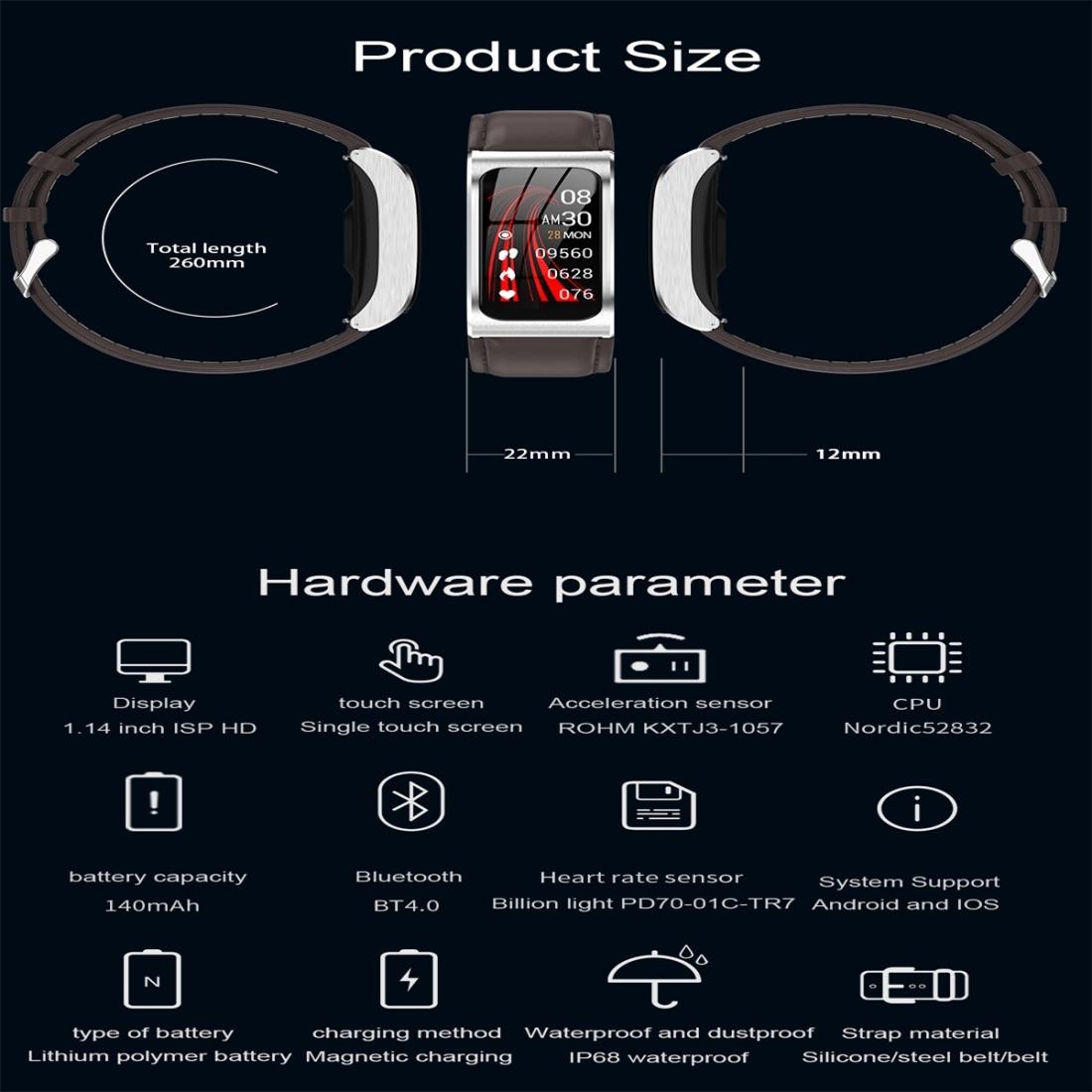 Waterproof Smart Watch With Heart Rate And Sleep Monitoring - Purple