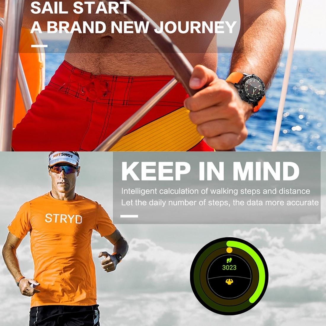 1.39 Inch Oled Screen Display Bluetooth Smart Watch Ip67 Waterproof Support Compass / Heart Rate Monitor / Sim Card / Gps Navigation Compatible With Android And Ios Phones Orange