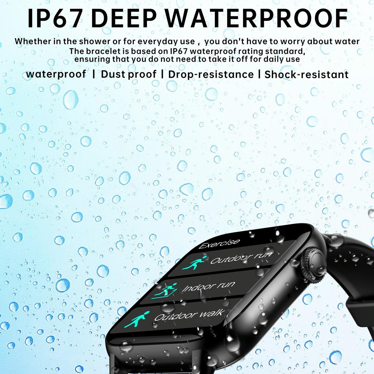 1.83 Inch Bt5.2 Smart Sport Watch Support Sleep / Heart Rate / Blood Oxygen / Temperature / Blood Pressure Health Monitor - Black + Green