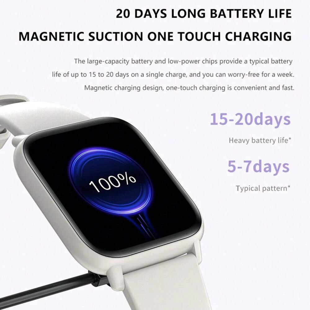 1.83 Inch Ip68 Waterproof Smart Watch Support Body Temperature Monitoring / Heart Rate / Blood Oxygen / Blood Pressure Monitoring - Pink