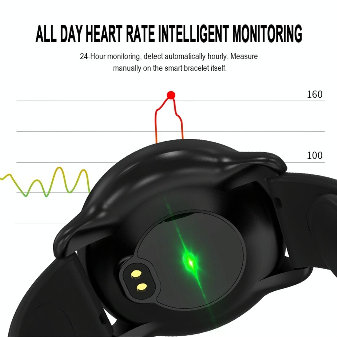 Smart Bracelet With Call / Heart / Blood Monitoring - Colour Screen - Rose Gold