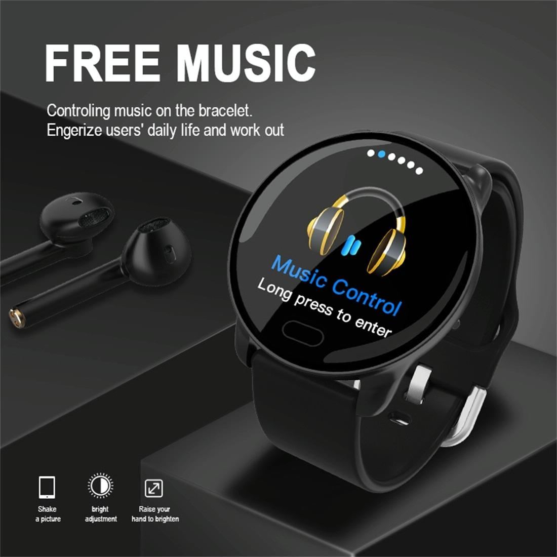 Smart Bracelet With Call / Heart / Blood Monitoring - Colour Screen - Rose Gold