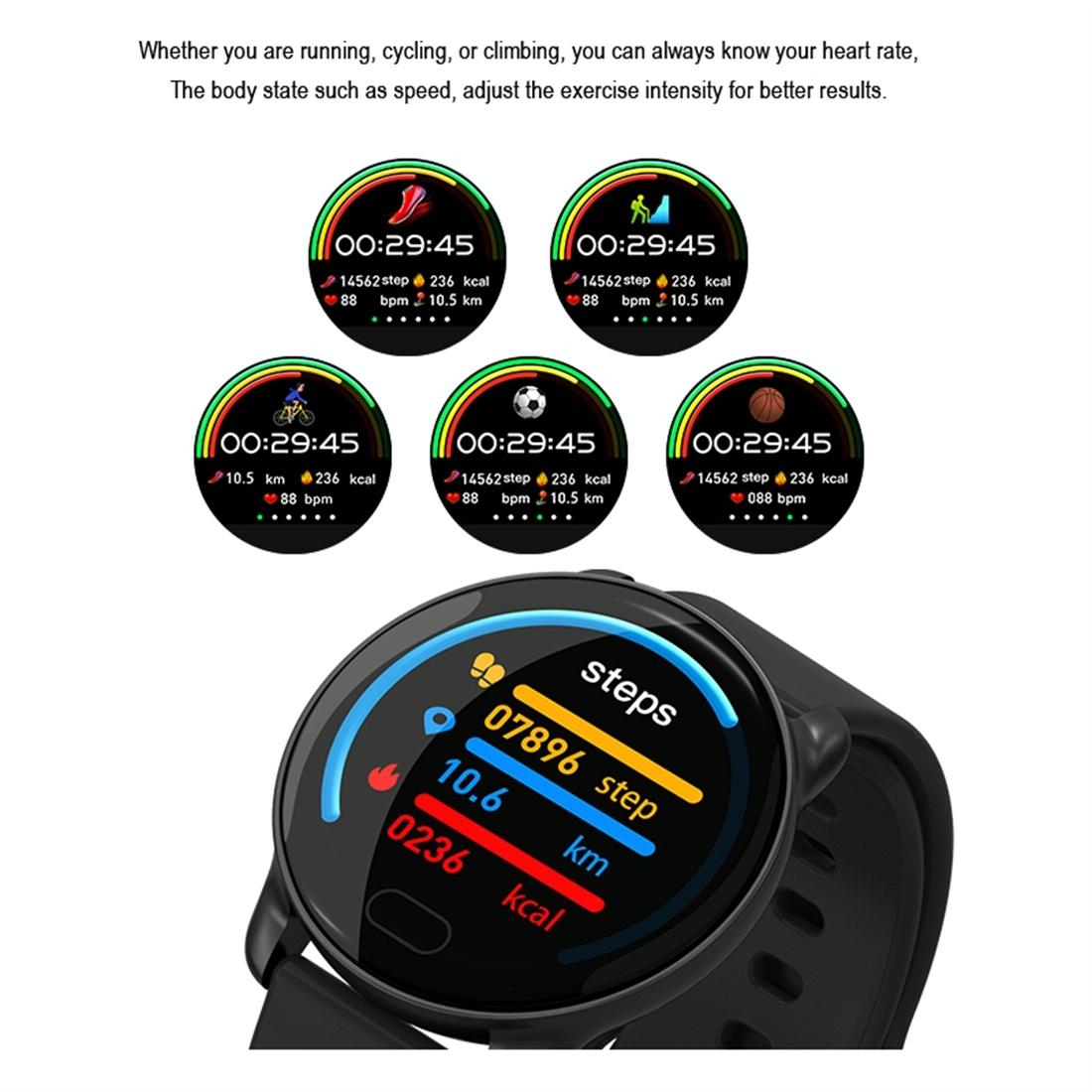 Smart Bracelet With Call / Heart / Blood Monitoring - Colour Screen - Rose Gold