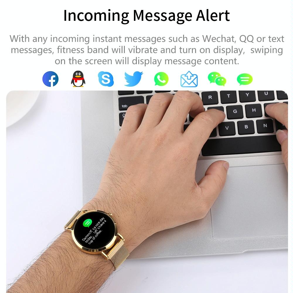Smart Bracelet With Colour Screen Ip67 Waterproof Call / Heart Rate / Sleep / Sedentary Reminder - Gold