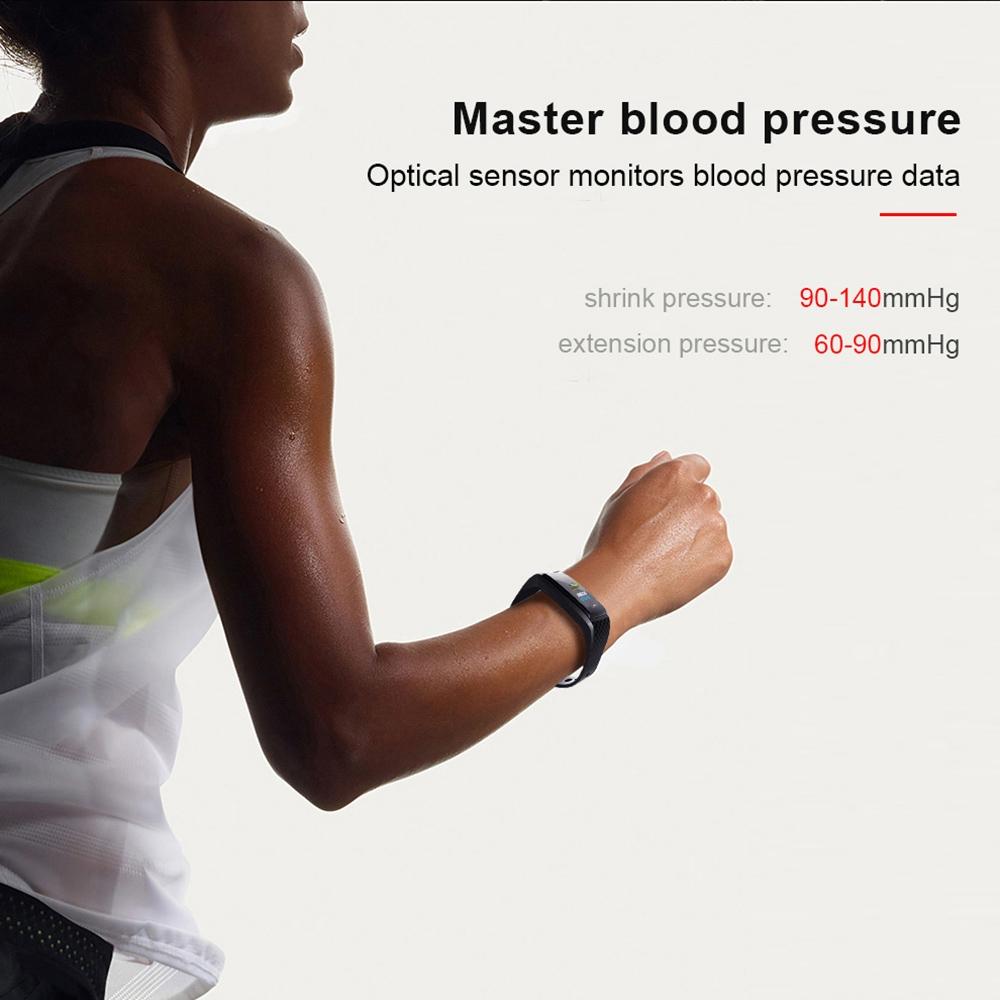 Smart Bracelet With Call Reminder Heart Rate & Sleep Monitoring - Ip67 Waterproof - Blue
