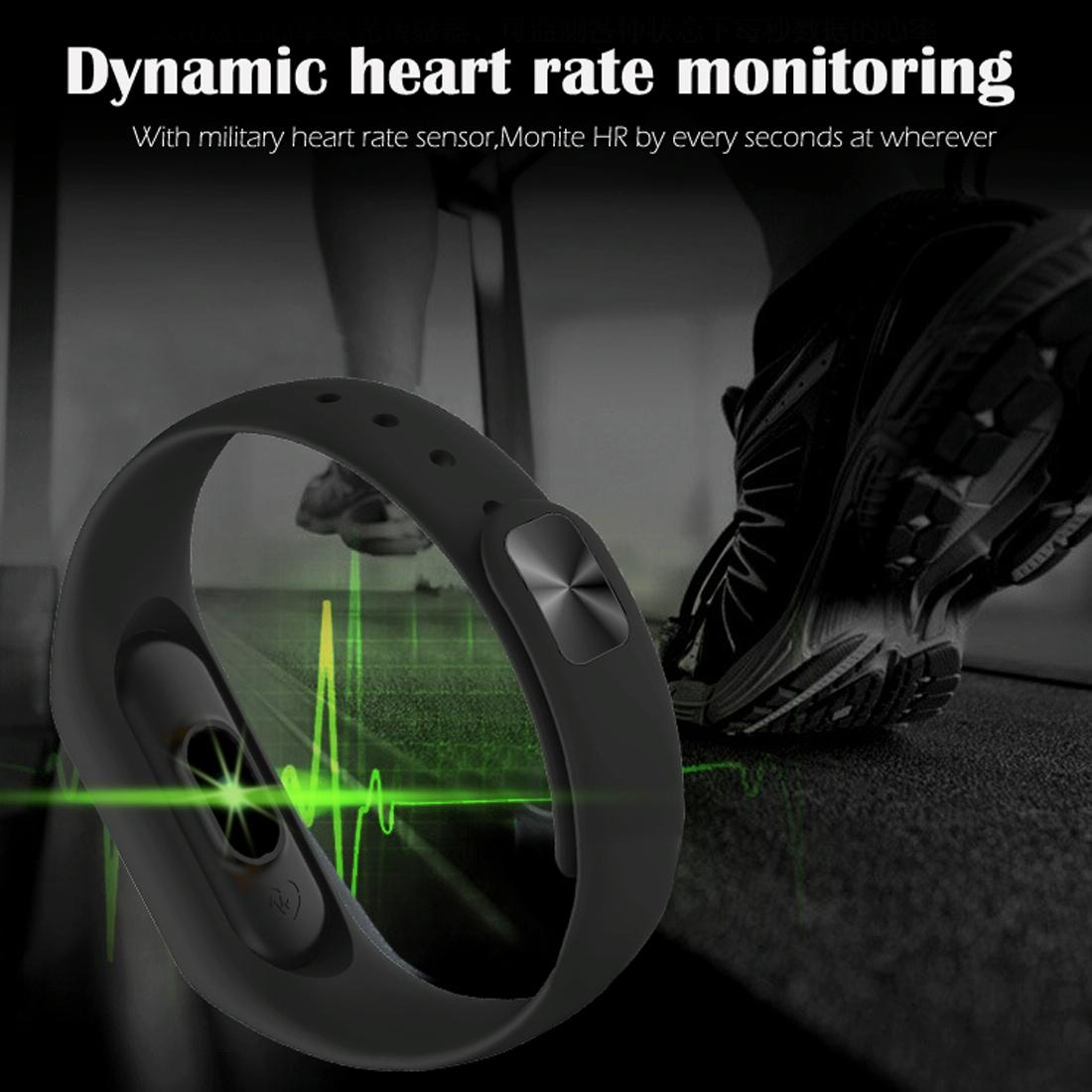 Waterproof Oled Smart Bracelet With Bluetooth Hr Monitor Pedometer And Remote Capture For Android / Ios - Blue