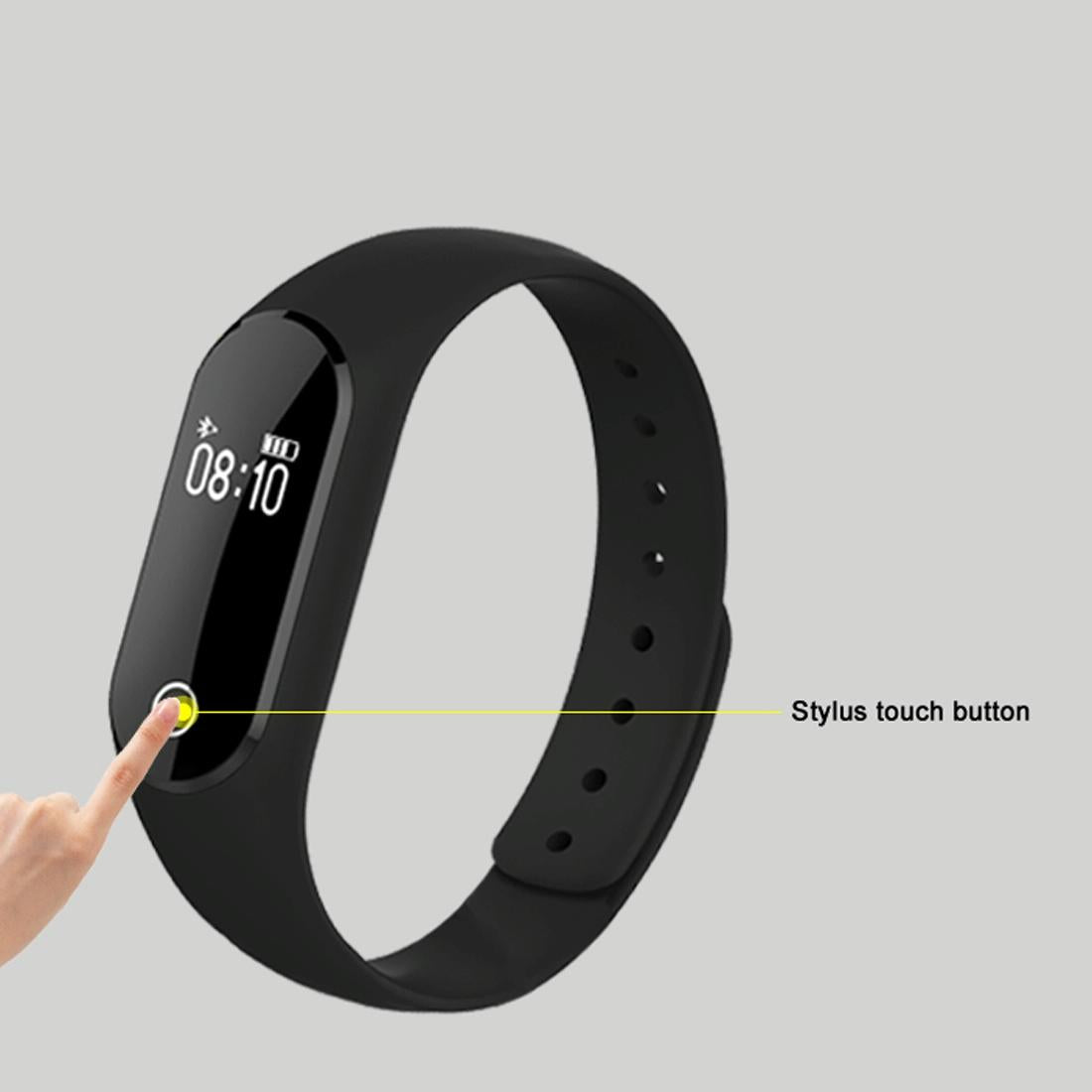 Waterproof Oled Smart Bracelet With Bluetooth Hr Monitor Pedometer And Remote Capture For Android / Ios - Blue