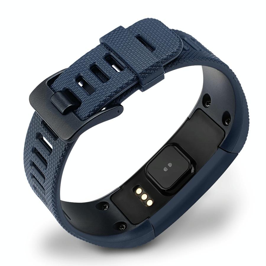 Smart Oled Bracelet - Waterproof Pedometer Bp Hr Blood Oxygen - Android / Ios - Blue
