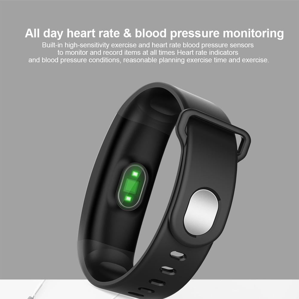 Waterproof Tft Smart Bracelet With Call / Heart / Sleep / Bp Monitoring And Sedentary Reminder - Red