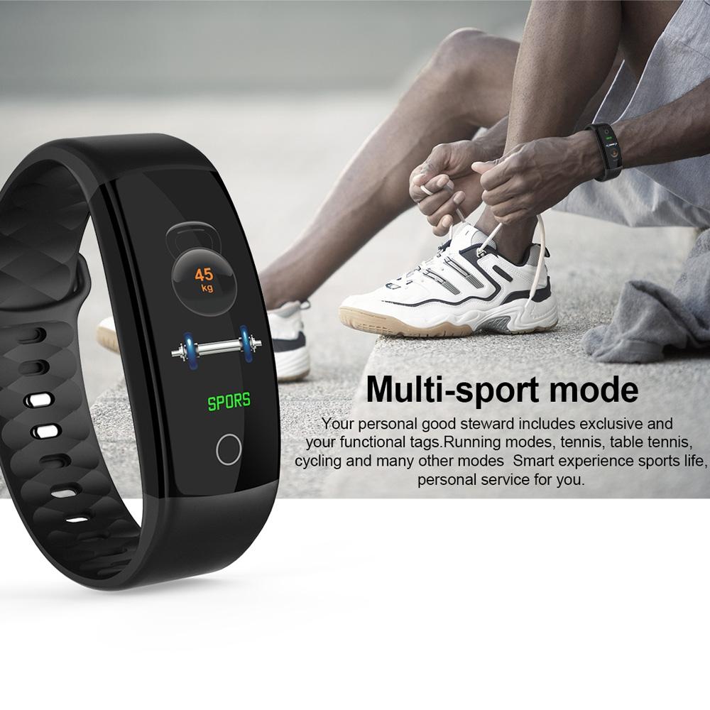 Waterproof Tft Smart Bracelet With Call / Heart / Sleep / Bp Monitoring And Sedentary Reminder - Red