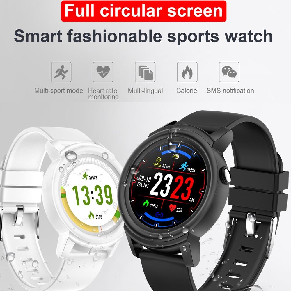 Smart Bracelet With Call Reminder Heart Rate & Sleep Monitoring - White