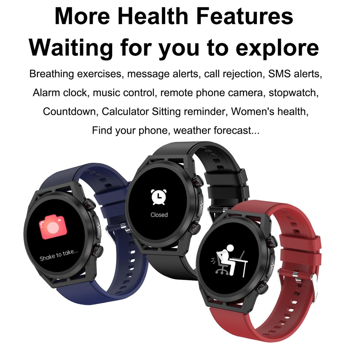 1.39 Inch Ips Screen Ip67 Waterproof Leather Band Smart Watch Support Body Temperature Monitoring / Ecg - Brown