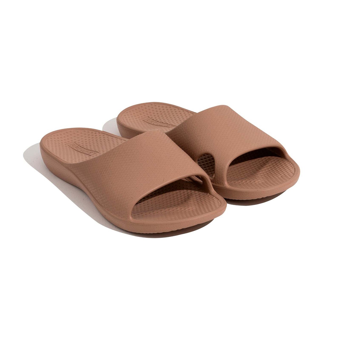 Archline Rebound Orthotic Slides Flip Flop Thongs Slip On Arch Support - Putty - Euro 37