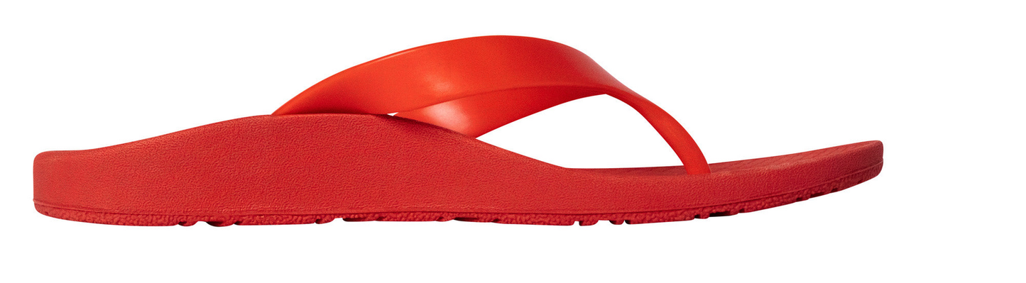 ARCHLINE Orthotic Thongs Arch Support Shoes Footwear Flip Flops Orthopedic - Red/Red - EUR 35