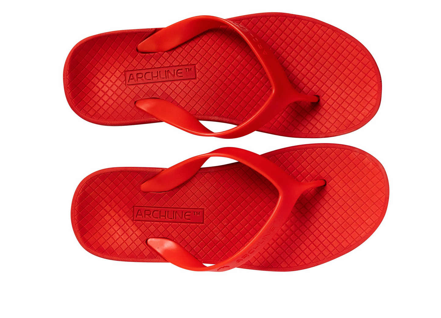 ARCHLINE Orthotic Thongs Arch Support Shoes Footwear Flip Flops Orthopedic - Red/Red - EUR 35