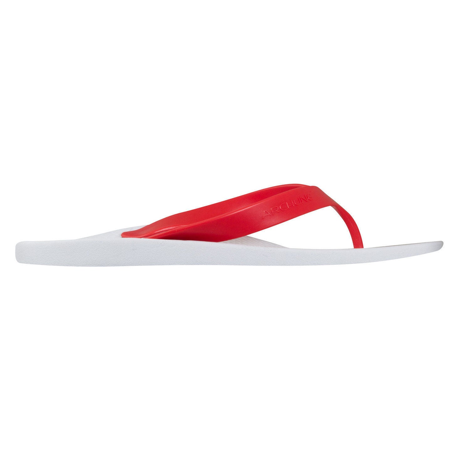 ARCHLINE Orthotic Thongs Arch Support Shoes Footwear Flip Flops Orthopedic - White/Red - EUR 35