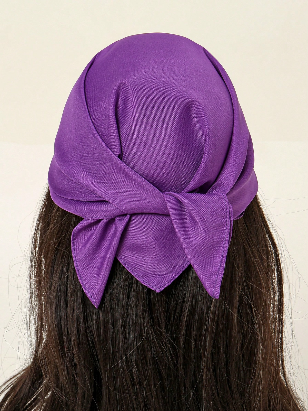Plain Bandana 100% COTTON Head Wrap Durag Bandanna Summer Biker Scarf Mask - Purple