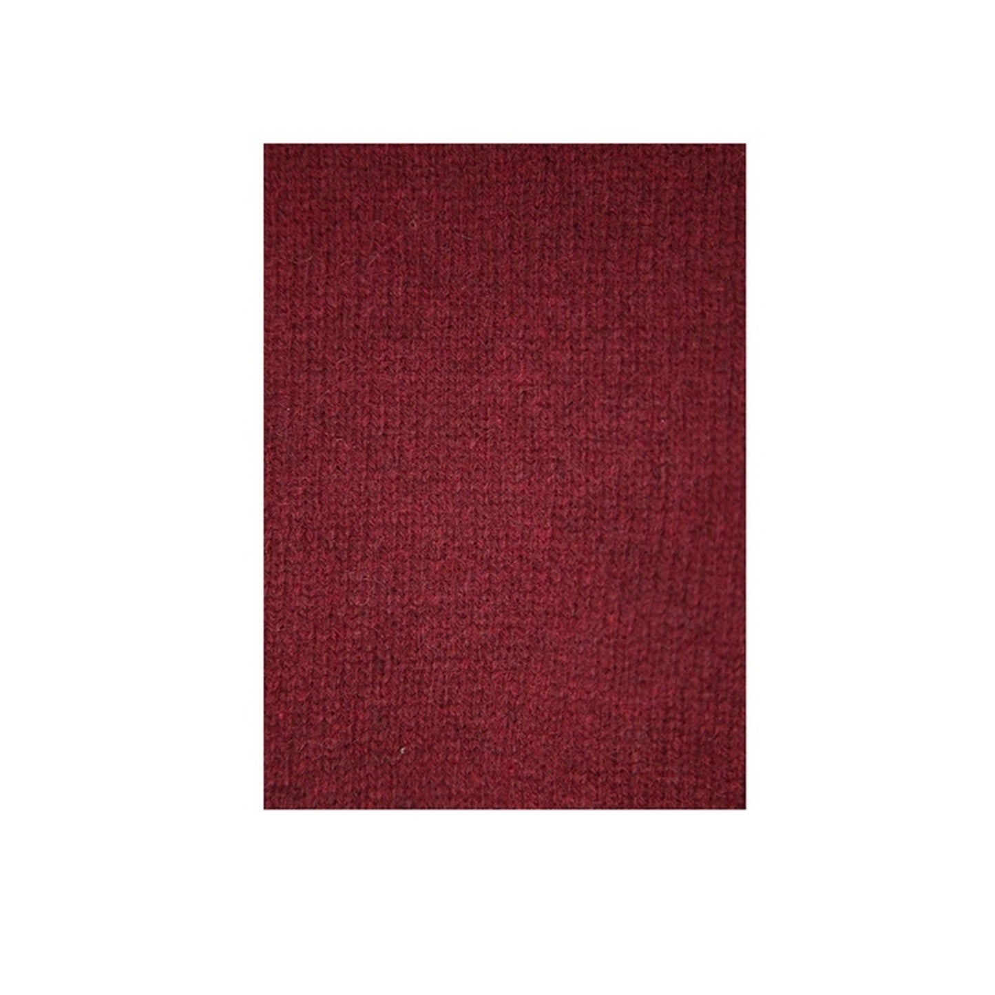 100% Shetland Ragg Wool V Neck Knit Jumper Pullover Mens Sweater Knitted - Burgundy - XXL