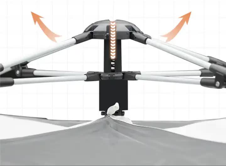 Sky blue Four-sided tent with Sunshade Awning - Large size (240x240x155cm), High-Strength UV Protection and Multi-Coating Waterproof for outdoor excursions